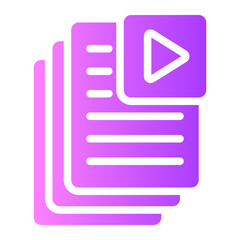 Fototapeta premium playlist gradient icon