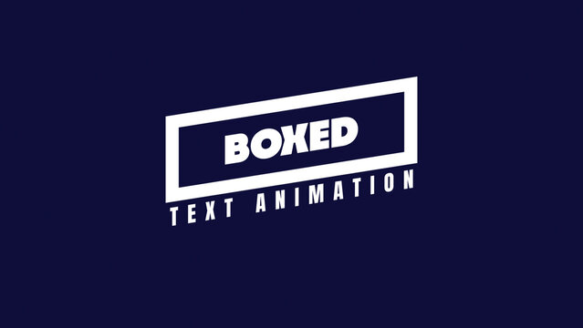 Boxed Text Animation | Stylish and Sophisticated Typography for Fashion Catalogs