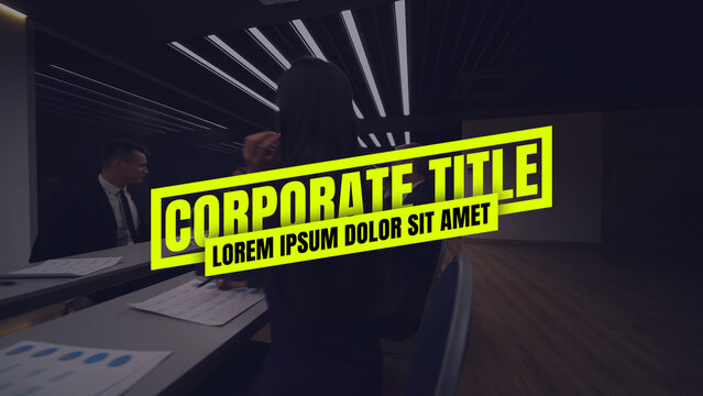 Corporate Title | Clean and Bold Text Animation Templates for Corporate Ads