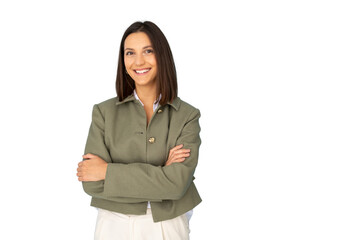 Confident young businesswoman ready to succeed