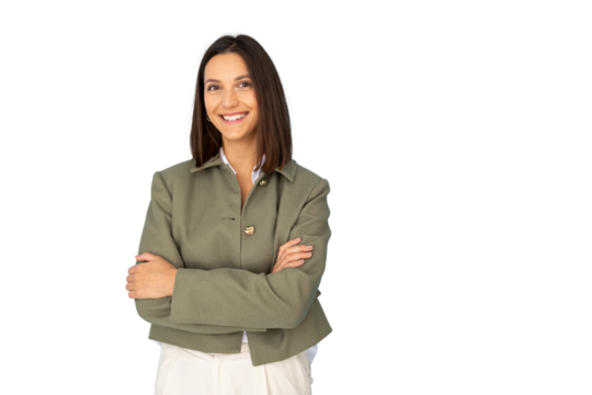 Confident young businesswoman ready to succeed