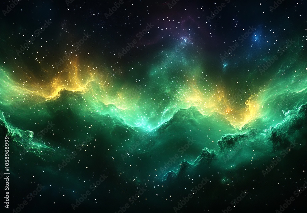 Wall mural celestial nebulae display