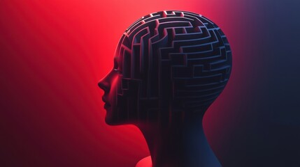Obraz premium The Labyrinthine Mind: A Conceptual Exploration of Thought