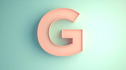 Minimalistic Illustrated Letter G on Soft Background