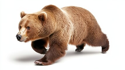 Fototapeta premium Brown Bear Walking in Shallow Water Wildlife Photography