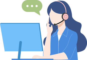 Friendly Customer Service Agent Illustration