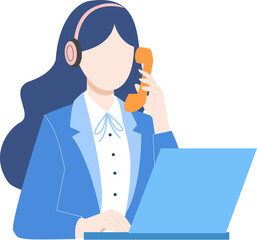 Friendly Customer Service Agent Illustration