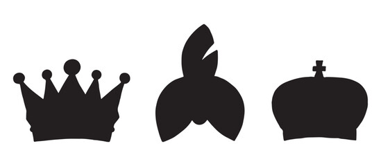 Silhouettes of the Three Kings' Crowns