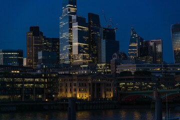 London, UK, City, Night