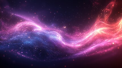 Obraz premium A vibrant cosmic swirl of purple and blue hues dances through the vastness of space, capturing the essence of the universe\'s mysteries