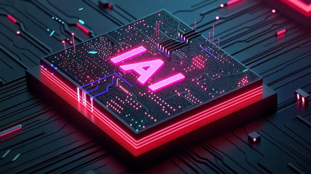 Artificial Intelligence AI Chip 3D Video 4K
