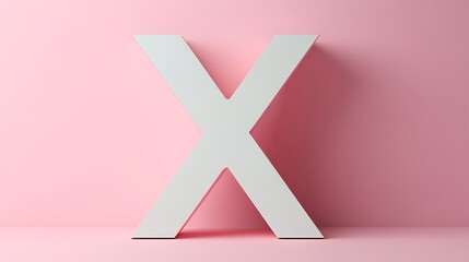 Obraz premium Softly Blended Letter Illustration on Pink Background