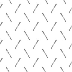 Hospital surgery knife icon pattern seamless isolated on white background