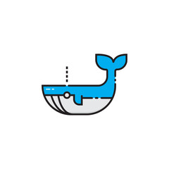whale icon vector illustration template