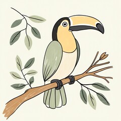 Naklejka premium Cute Toucan Illustration