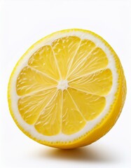 Lemon slices isolated on transparent or white background