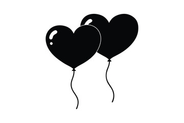 Valentine's Day Heart Balloons Vector: Cute and Festive Illustrations for Romantic Celebrations and Joyful Decor