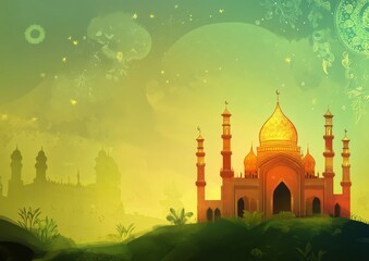 Islamic festival stylish background design