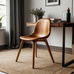 wooden chair and table