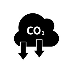 reduce co2 concept line icon. Simple element illustration. reduce co2 concept outline symbol design.