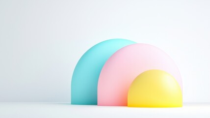 Abstract 3D Geometric Shapes in Digital Space