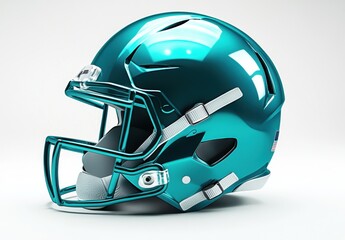 Fototapeta premium Teal Football Helmet.
