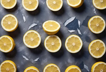 A Bright Citrus Overture in Yellow and Grey