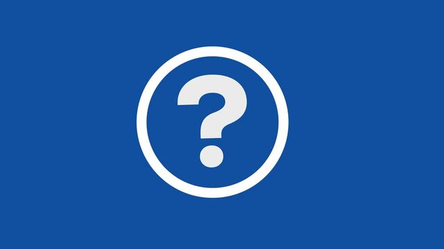 Animation of question mark icon