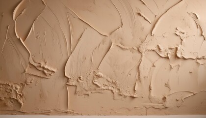 Textured Beige Clay or Foundation Swirl Background, Abstract Earthy Surface Patterns for Skincare, Makeup, and Cosmetic Product Mockups or Natural Aesthetic Designs