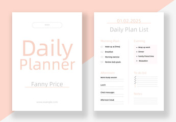 Daily Planner Layout