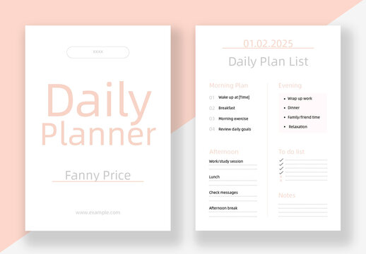 Daily Planner Layout