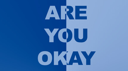Are You Okay Stylish Typography Text Saying