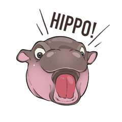  Baby Hippo with mood