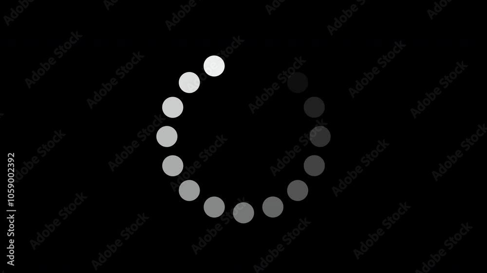 Poster loading circle animation. round loading animation. white gradient dotted round loading. loading anim