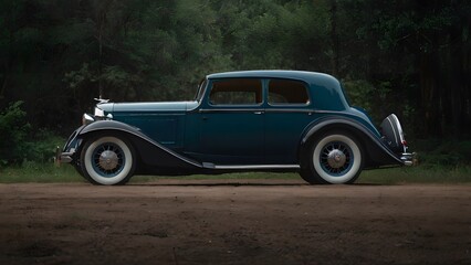 old car in the middle of nowhere
