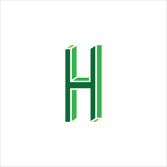 Letter H Blocks Logo