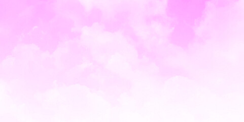 Abstract color of clouds and sky on pink for texture background. Pink sky with white clouds.