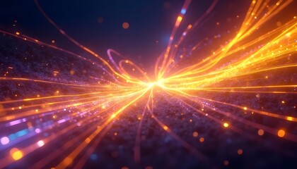 Naklejka premium Abstract and colorful lines, futuristic dynamic effects