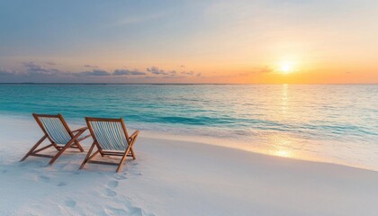 Fototapeta premium Quiet beach with sunrise