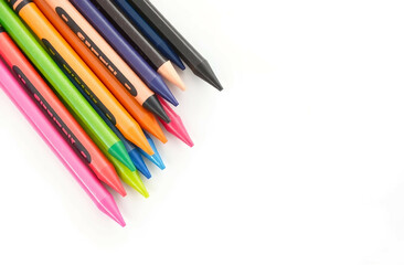 Fototapeta premium color pencils isolated on white background