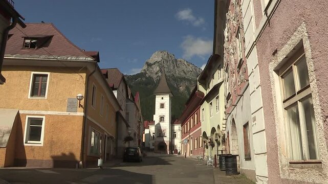 Old Town in Eisenerz, beautyfull small town in Austria, Styria, Europe