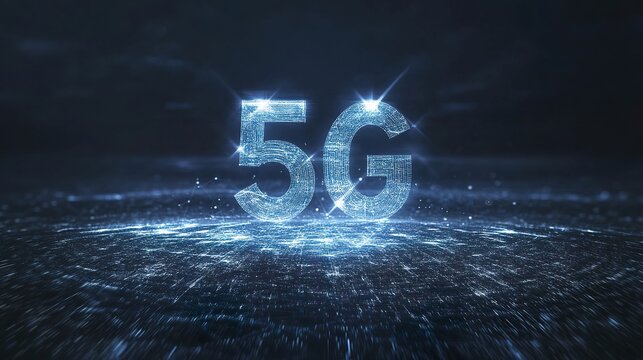Visual of secure 5G network environment, emphasizing safe data transmission