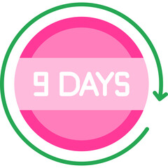 9 Days Return Icon
