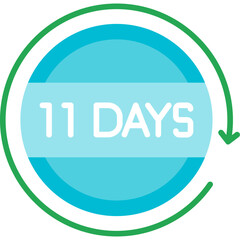 11 Days Return Icon