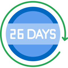 26 Days Return Icon
