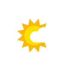 Sun Behind Cloud Emoji
