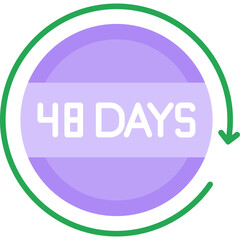 48 Days Return Icon