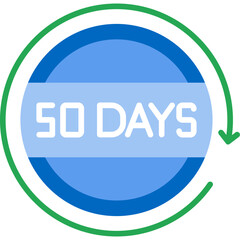 50 Days Return Icon