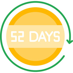 52 Days Return Icon