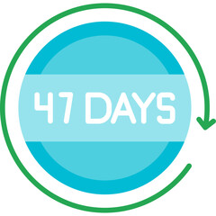 47 Days Return Icon